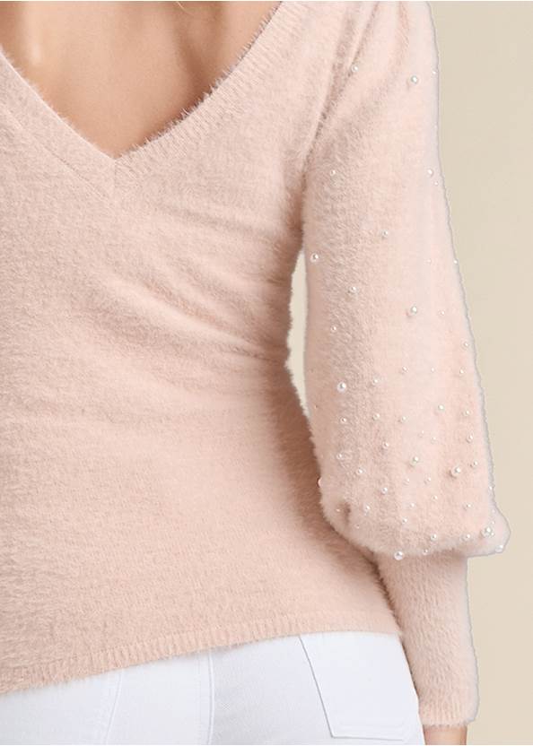 Alternate View Pearl Puff Sleeve Sweater