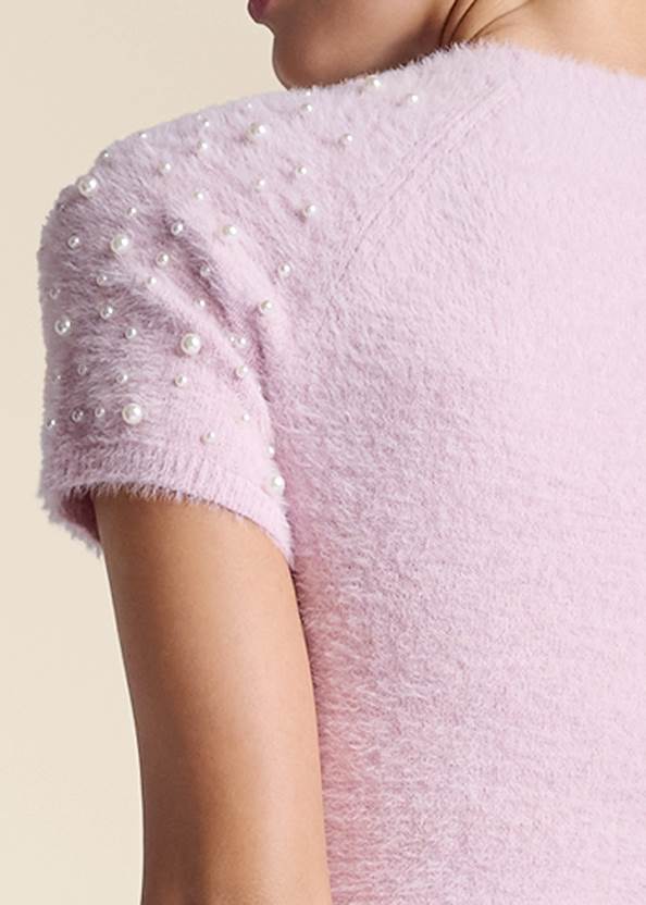 Detail back view Pearl Short Sleeve Sweater