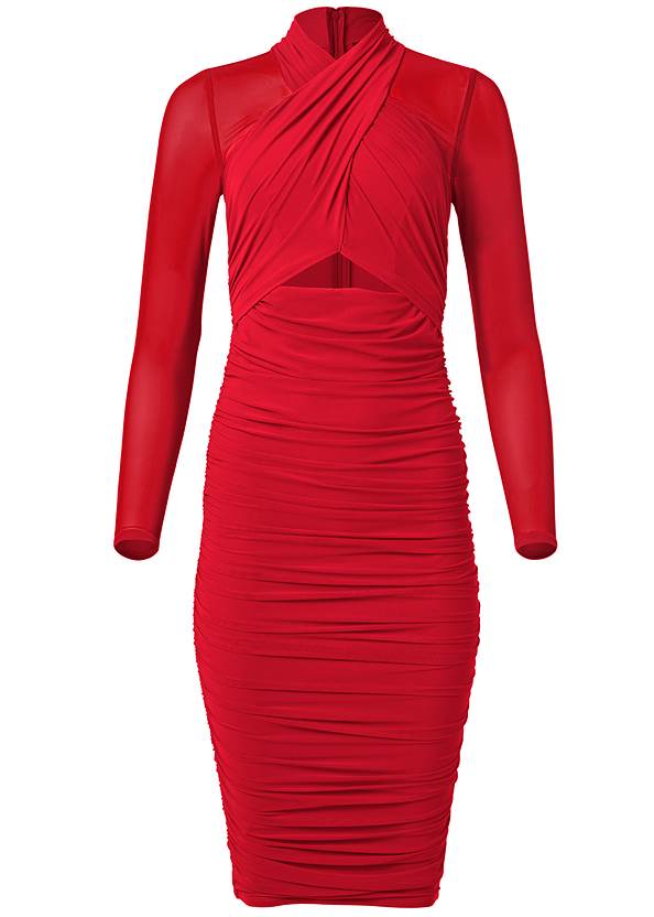 Ghost with background  view Cross-Neck Bodycon Dress