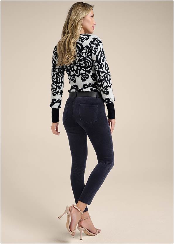 Back View Sequin Jacquard Sweater
