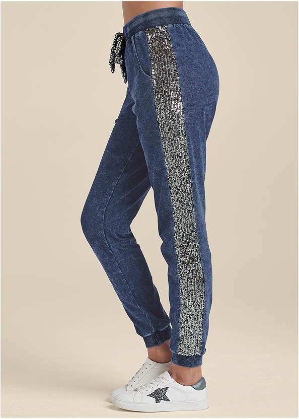 Alternate View Washed Sequin Lounge Jogger