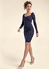 Full Front View Ruched Side Bodycon Dress