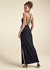 Back View Embellished Cutout Gown
