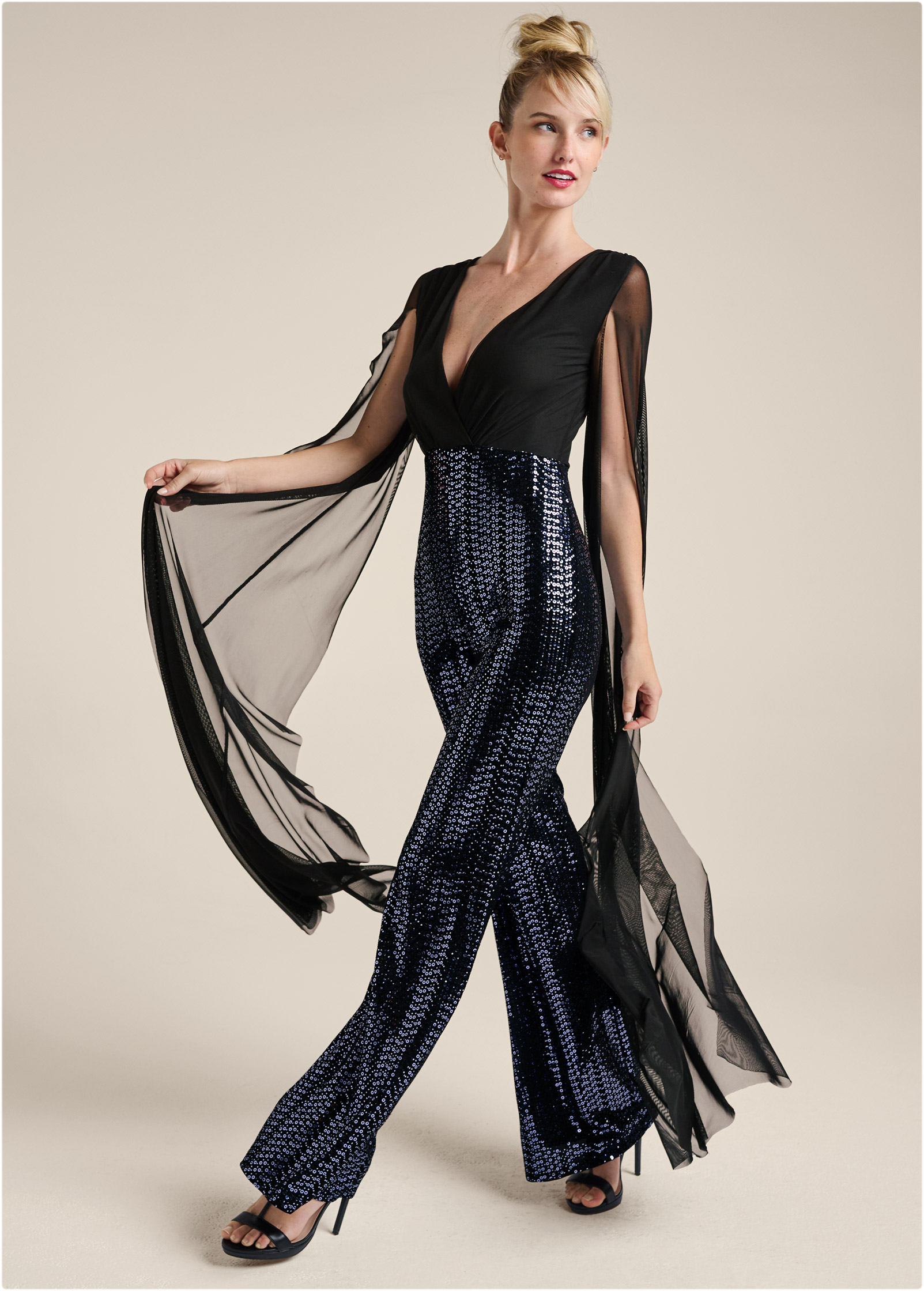 jumpsuit with long cape