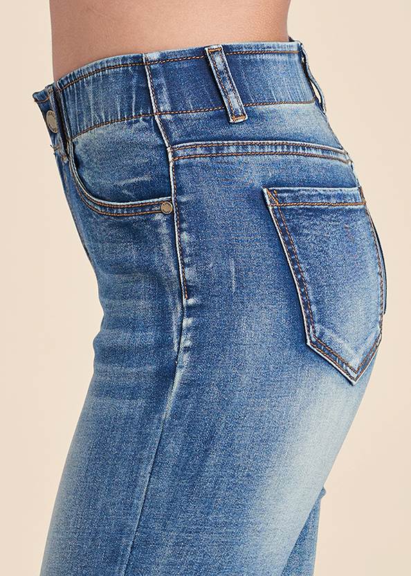 Alternate View Elastic Waistband Jeans