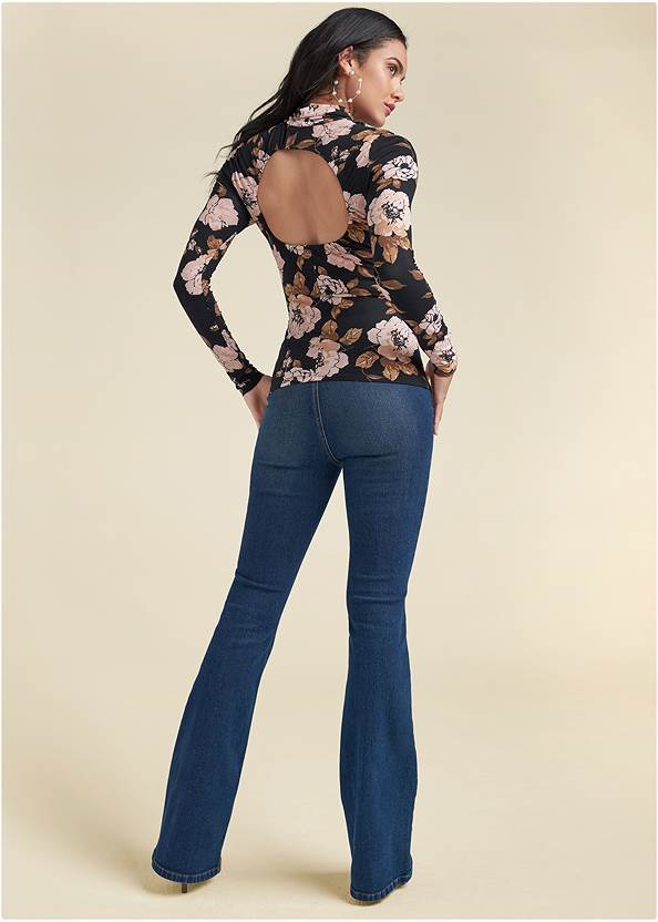 Back View Back Cutout Casual Top