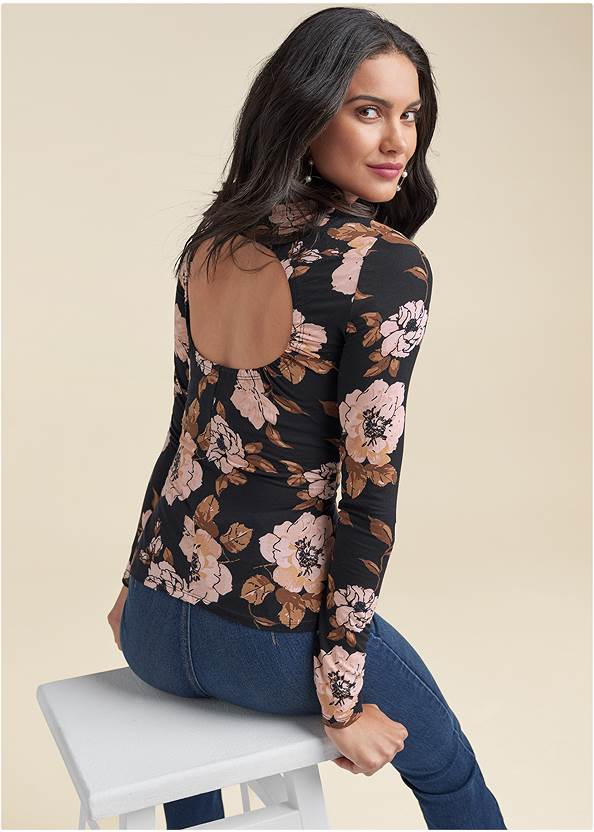 Alternate View Back Cutout Casual Top