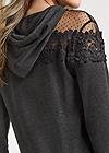 Detail back view Mesh And Lace Sweatshirt