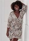 Cropped Front View Faux Wrap Nightgown