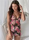 Cropped front view Floral Flyaway Babydoll