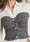 Detail front view Tweed Bustier Blouse