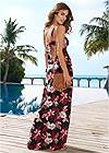 Full  view Abstract Floral Maxi Dress