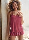Cropped front view Cami And Shorts Pajama Set