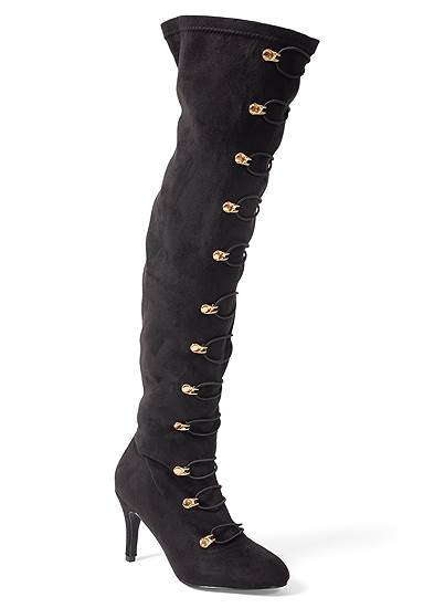 Lace-Up Heeled Boots