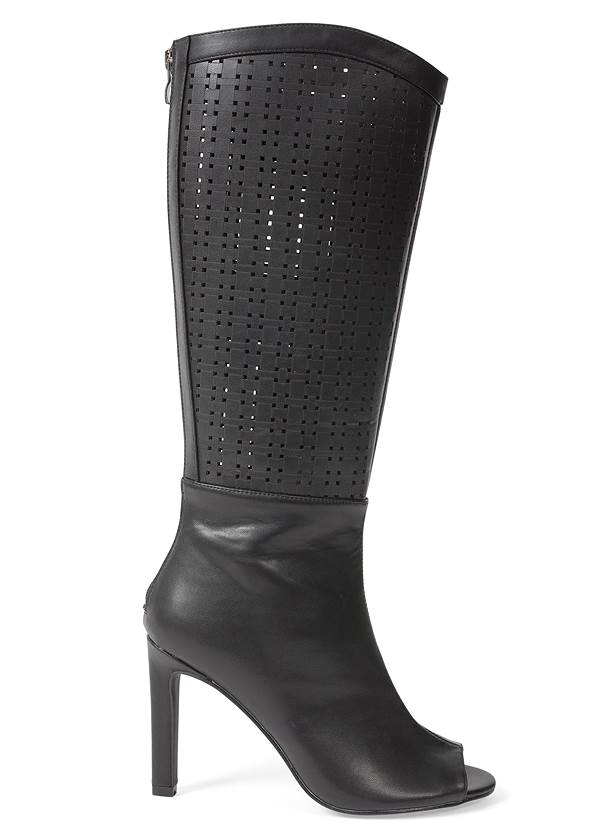Shoe series side view Peep Toe Perforated Boots