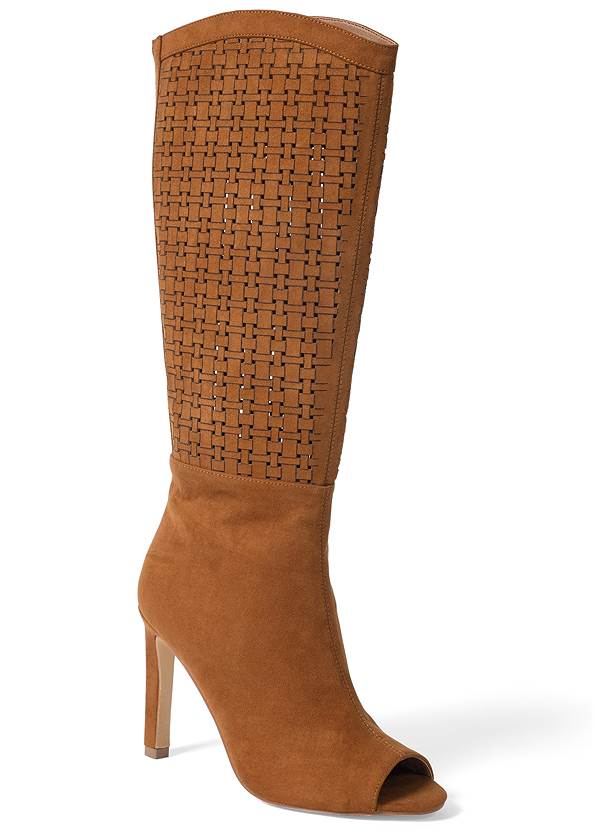 Shoe series 40° view Peep Toe Perforated Boots