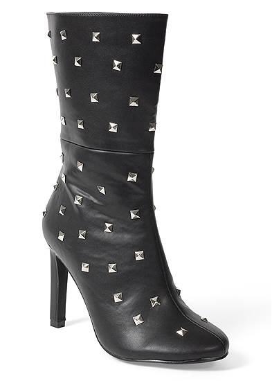 Faux-Suede Studded Boots