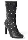 Shoe series 40° view Faux-Suede Studded Boots