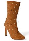 Shoe series 40° view Faux-Suede Studded Boots
