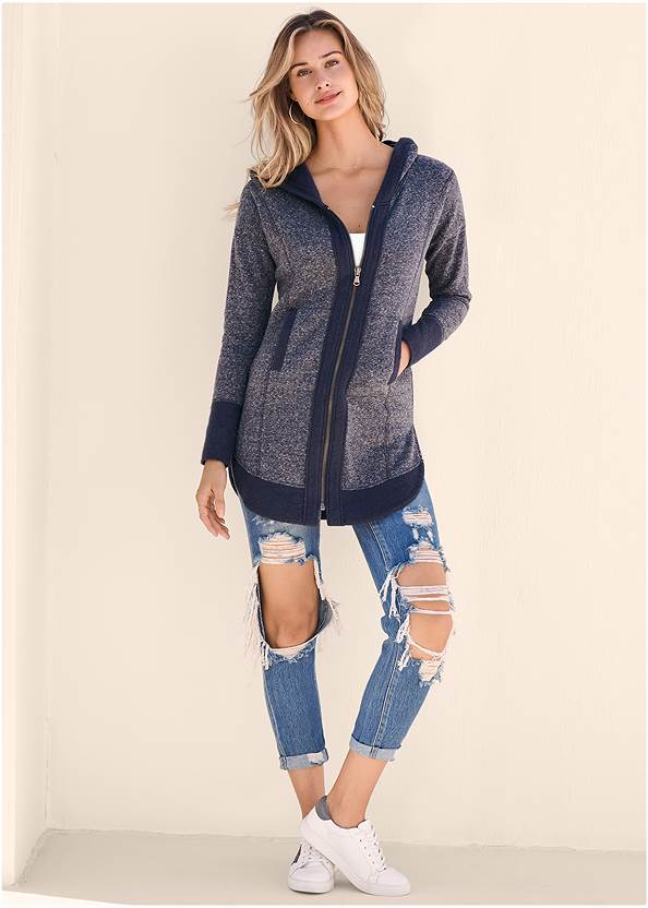 Tunic Length Zip Up Hoodie Jacket,Basic Cami Two Pack,New Vintage Boyfriend Jeans,Basic Leggings,Stretch-Back Boots,Plaid Love Baseball Cap