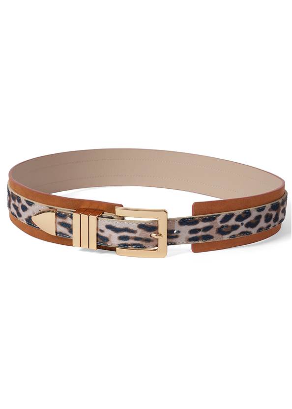 Leopard Detail Belt,Boho Chandelier Earrings