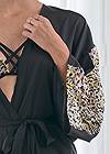 Detail front view Animal Lace Detail Robe