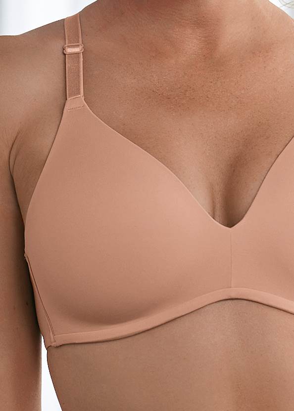Detail front view Pearl By Venus® Lace Back Wireless Bra