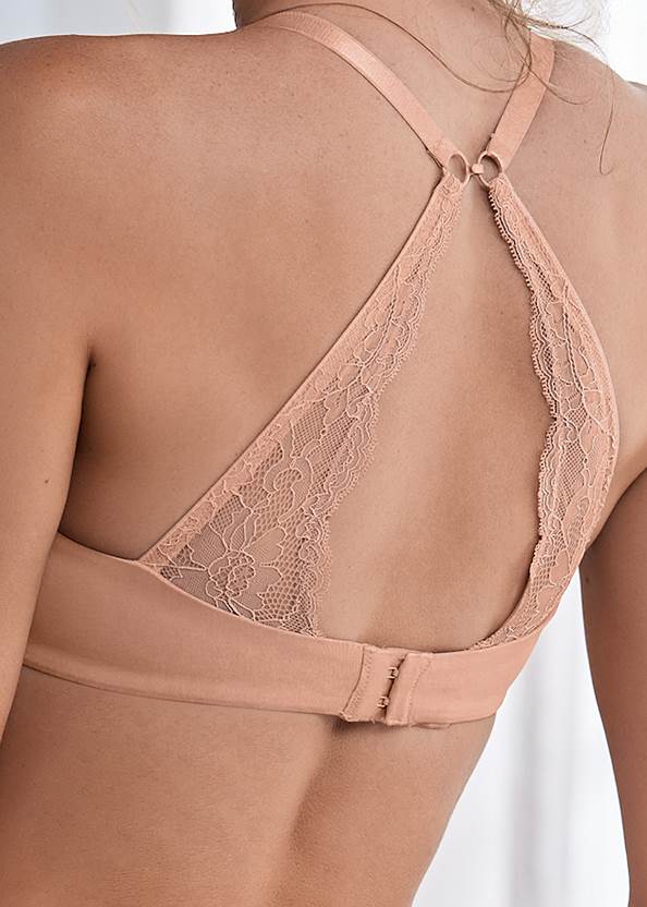 Detail back view Pearl By Venus® Lace Back Wireless Bra, Any 2/$69