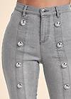 Alternate View Button Detail Skinny Jeans