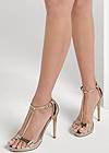 Detail front view T-Strap Heels