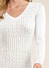 Detail front view Cable Knit Sweater Dress