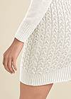 Detail back view Cable Knit Sweater Dress