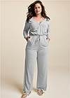 Full Front View Embellished Sleeve Jumpsuit