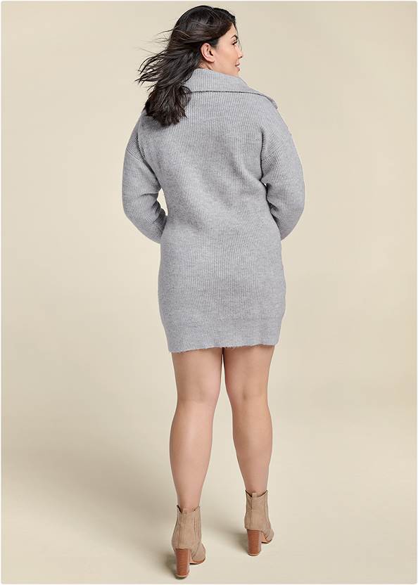 Alternate View Zip Front Sweater Dress