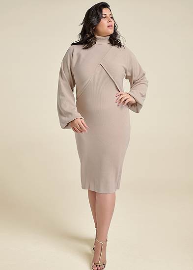 Plus Size Shrug Detail Sweater Dress