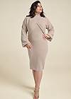 Front View Shrug Detail Sweater Dress
