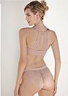 Back View Pearl By Venus® Front Close Lace Back Bra