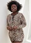 Cropped Front View Long Sleeve Pajama Set