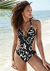 Cropped front view Ruched Goddess Monokini