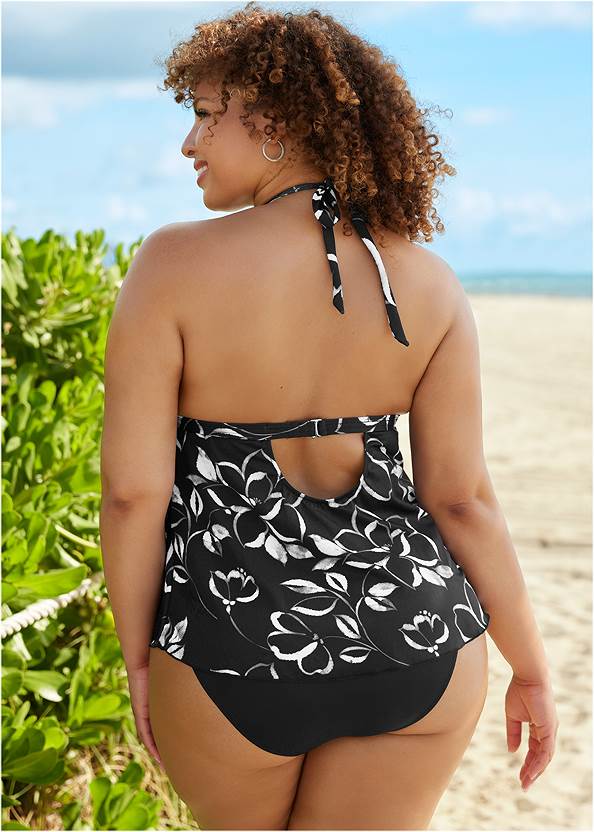 Back View Ruched Goddess Tankini Top