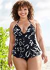 Front View Ruched Goddess Tankini Top
