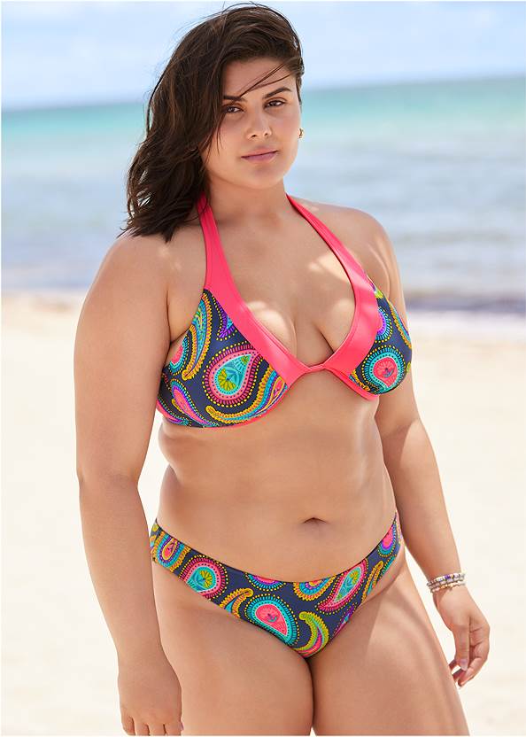 Belize Halter Bikini Top,Classic Low-Rise Bottom 