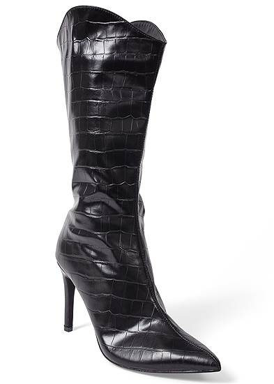 Croc Faux-Leather Boots