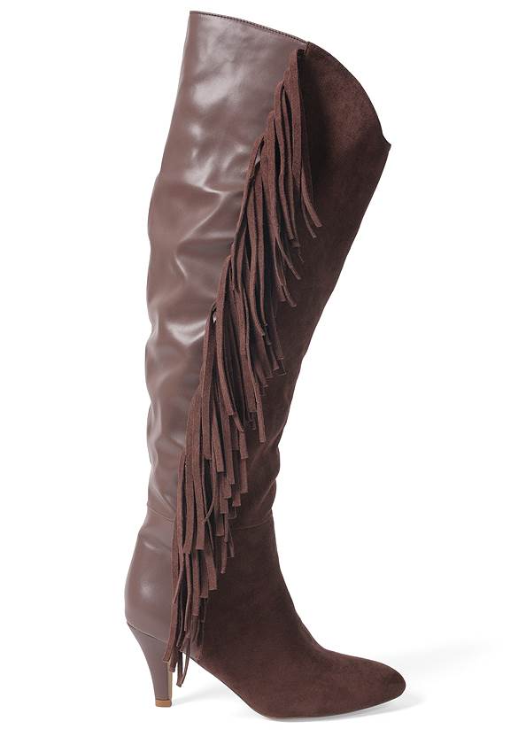 Alternate View Faux-Suede Fringe Boots