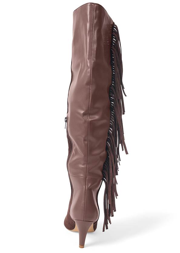 Alternate View Faux-Suede Fringe Boots