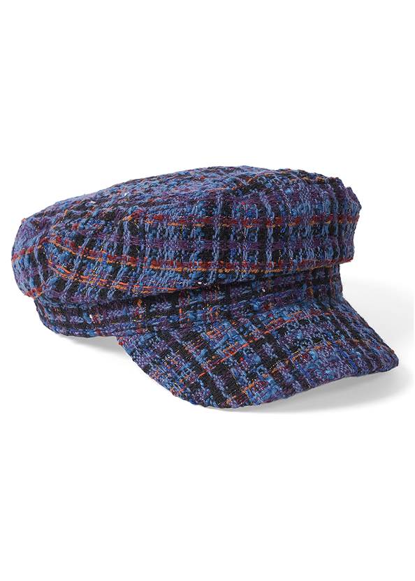 Alternate View Tweed Paperboy Cap W/Brocade