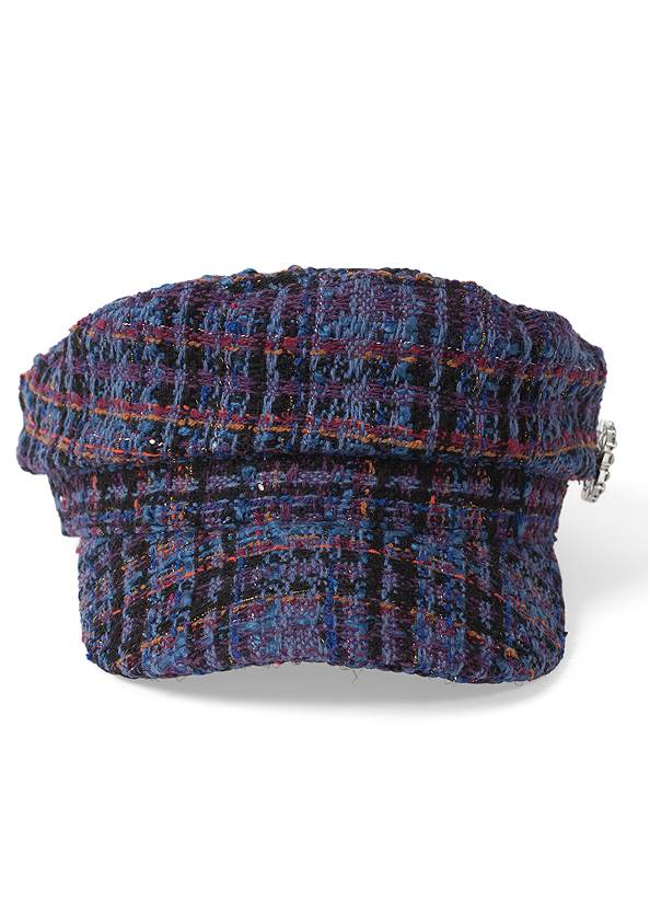 Alternate View Tweed Paperboy Cap W/Brocade