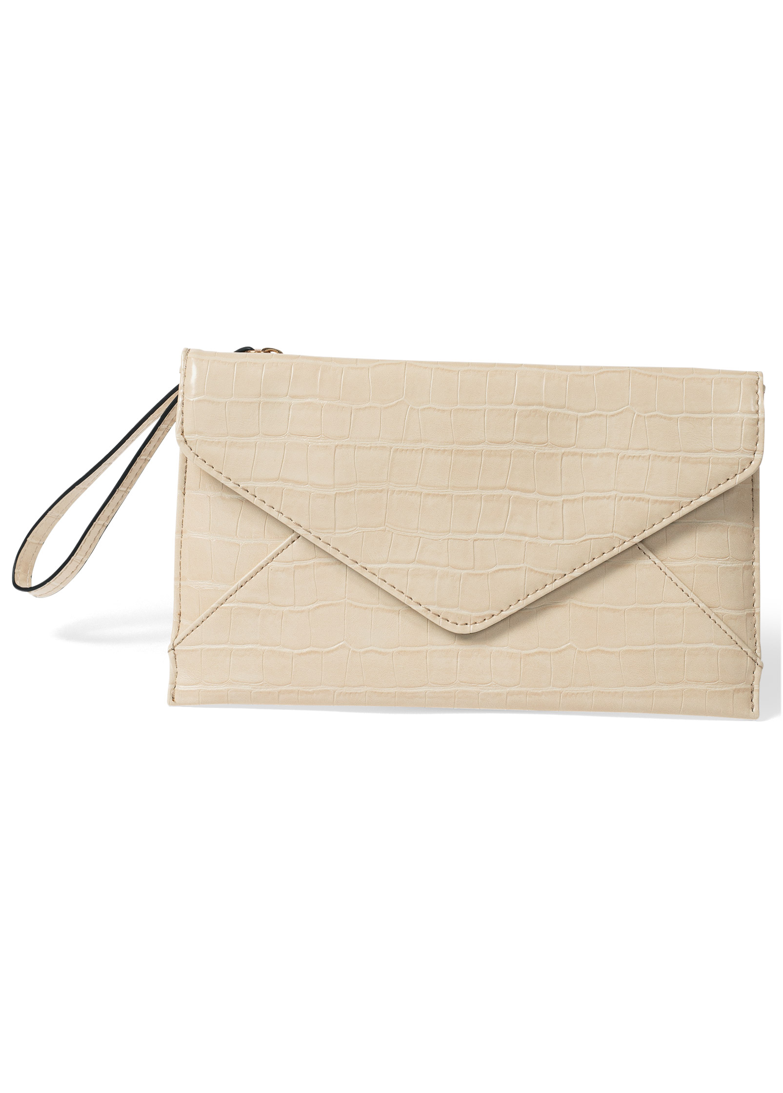 CLUTCH SHOULDER BAG COMBO in Black & Cream | VENUS