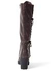 Shoe series back view Sherpa Lace-Up Calf Boots