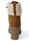 Shoe series back view Sherpa Lace-Up Booties